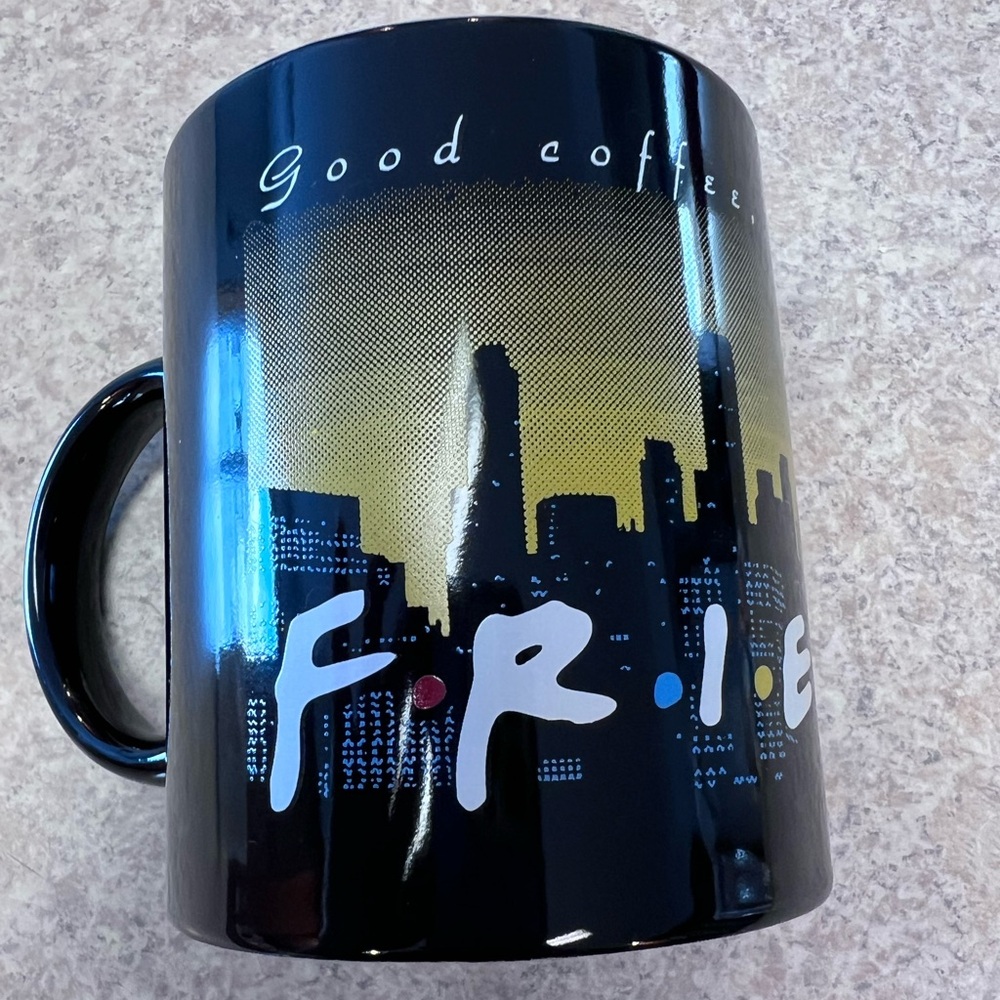 Friends Skyline Black Coffee Mug
